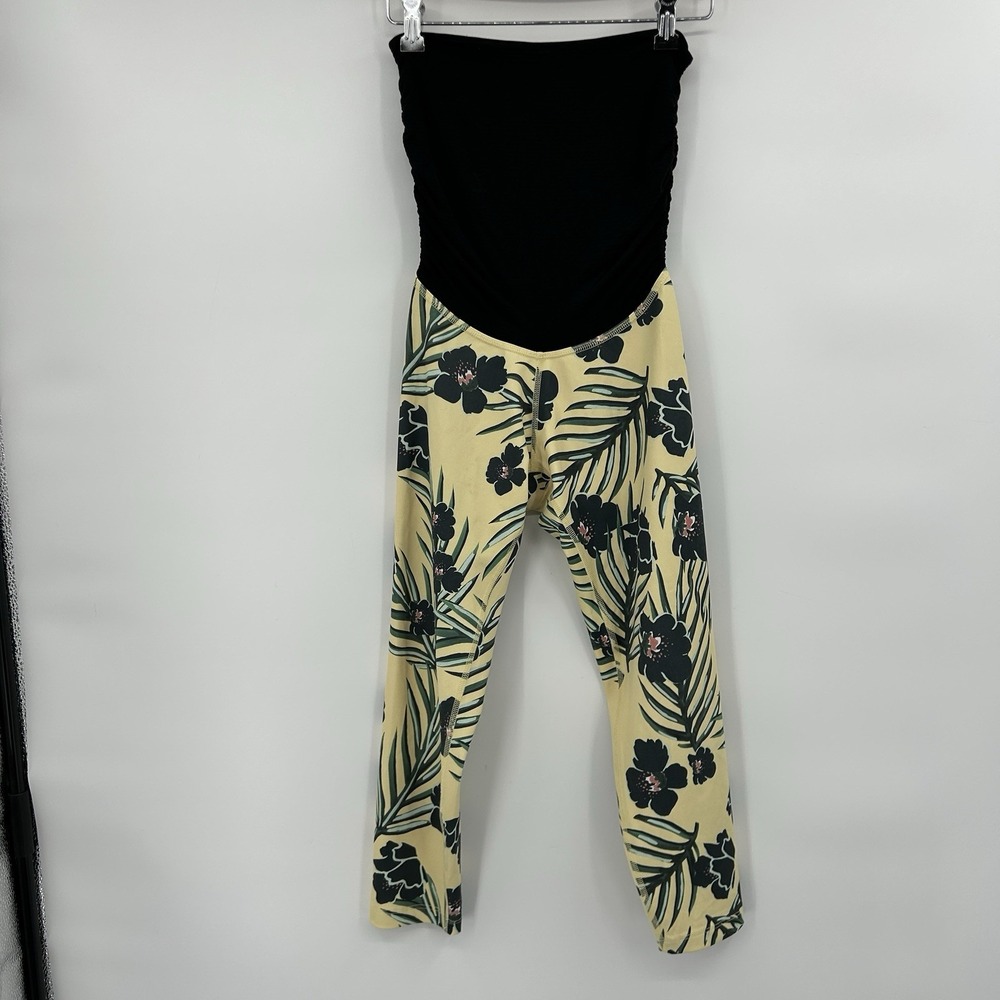 Beyond Yoga Beyond the Bump Floral Sunrise Maternity Leggings Size S Cropped